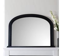 Yearn Mirrors Beaded Overmantle Mirror 112(W)X79Cm(H) In Black Black One Size