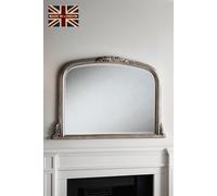 Overmantle Beaded Mirror Silver 102(w)x66cm(h) - Silver