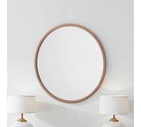 Yearn Mirrors Beaufort Round Solid Oak Wood Mirror in Light Oak Yearn Mirrors Light Oak