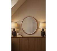 Yearn Mirrors Beaufort Walnut Round Wood Mirror Walnut