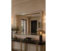 Brass framed bevelled mirror 90.5x65cm Yearn Mirrors Gold One Size