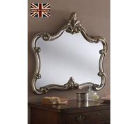 Yearn Mirrors Carved Classic Landscape Mirror Silver Yearn Mirrors Silver