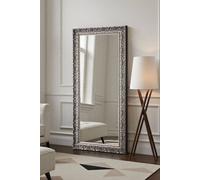 Yearn Mirrors Carved Framed Bevelled Full Length Mirror Silver 169X77Cm Silver
