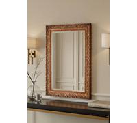 Yearn Mirrors Carved Framed Bevelled Mirror Gold 130.5X77Cm Gold
