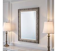 Yearn Mirrors Carved Framed Bevelled Mirror Silver 130.5X108Cm Silver One Size