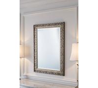 Yearn Mirrors Carved Framed Bevelled Mirror Silver 130.5x77cm | Size: 130.5x77 cm Yearn Mirrors Silver 130.5x77 cm