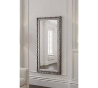 Yearn Mirrors Carved Framed Bevelled Tall Mirror Silver 138X62Cm Silver
