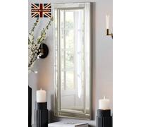 Champagne framed bevelled mirror 136x45.5cm Yearn Mirrors Silver One Size
