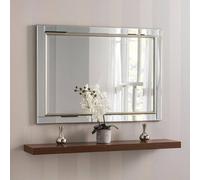 Yearn Mirrors Champagne Framed Bevelled Mirror 90.5X65Cm In Silver Silver One Size