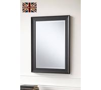 Yearn Mirrors Charcoal Grey Scooped Framed Mirror 129.5x76cm | Size: 129.5x76 cm Yearn Mirrors Grey 129.5x76 cm