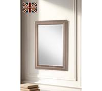 Yearn Mirrors Classic Champagne Beaded Mirror 103X75Cm In Silver Silver One Size