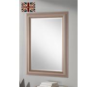 Yearn Mirrors Classic Champagne Beaded Mirror 118.5x93cm in Silver | Size: 118.5x93 cm Yearn Mirrors Silver 118.5x93 cm