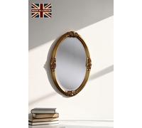 Yearn Mirrors Classic Rose Detailed Oval Wall Mirror Gold Yearn Mirrors Gold