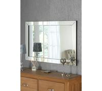 Yearn Mirrors Contemporary Angled Wall Mirror 90X60Cm In Black Black One Size