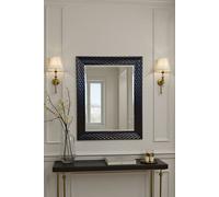 Yearn Mirrors Diamont Framed Black Bevelled Mirror Black One Size