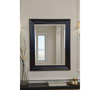 Yearn Mirrors Diamont Framed Black Bevelled Mirror Yearn Mirrors Black