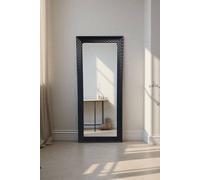 Yearn Mirrors Diamont Tall Framed Black Bevelled Mirror Black One Size