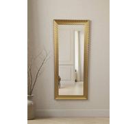 Yearn Mirrors Diamont Tall Framed Gold Bevelled Mirror Gold One Size