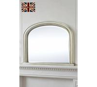 Yearn Mirrors Diana Overmantle Arched Silver Bevelled Mirror Silver One Size