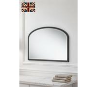 Yearn Mirrors Eternity Curved Arch Mantle Mirror Black Bevelled Black