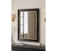 Yearn Mirrors Georgian Black Gold Framed Bevelled Mirror Yearn Mirrors Black