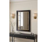 Yearn Mirrors Georgian Black Gold Framed Bevelled Mirror Yearn Mirrors Black