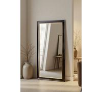 Yearn Mirrors Georgian Full Length Black Gold Bevelled Mirror Black One Size