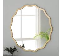 Olivia's Rowan Round Wall Mirror in Gold / 90 x 90