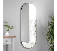 Yearn Mirrors Large Full Length Black Curved Mirror 150x60cm | Size: 150x60 cm Yearn Mirrors Black 150x60 cm