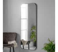 Yearn Mirrors Large Full Length Black Radius Corner Mirror 150X60Cm Black