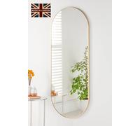 Yearn Mirrors Large Full Length Gold Curved Mirror 150X60Cm Gold One Size