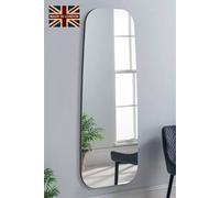 Yearn Mirrors Large Full Length Organic Pebble Mirror In Black Black One Size