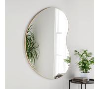 Yearn Mirrors Large Pebble Mirror Gold 111X81Cm Gold One Size