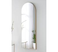Yearn Arched Narrow Full Length Wall Mirror Gold