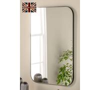 Yearn Mirrors Minimal Curved Mirror Black 90X60Cm Black One Size