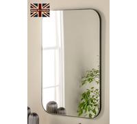 Yearn Mirrors Minimal Curved Mirror Black 90x60cm | Size: 90x60 cm Yearn Mirrors Black 90x60 cm