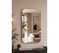 Yearn Mirrors Minimal Curved Mirror Gold 90X60Cm Gold
