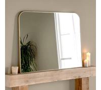Yearn Mirrors Minimal Gold Mantle Mirror 110(W) X 80Cm(H) Gold