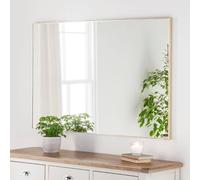 Yearn Mirrors Minimal Gold Rectangular Mirror 120X80Cm Gold One Size