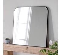 Yearn Mirrors Minimal Large Black Mantle Mirror 100(W) X 100Cm(H) Black One Size