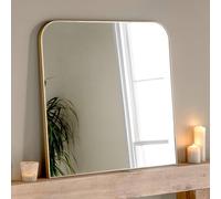 Yearn Mirrors Minimal Large Gold Mantle Mirror 100(w) x 100cm(h) Yearn Mirrors Gold