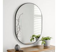Yearn Mirrors Minimal Oval Mirror Black 80(H) X 60Cm(W) Black
