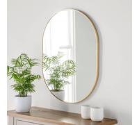 Yearn Mirrors Minimal Oval Mirror Gold 80(H) X 60Cm(W) Gold