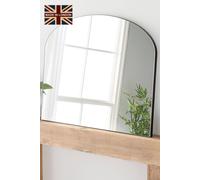 Yearn Mirrors Minimal Plain Mantle Mirror Black 91(W) X 69Cm(H) Black