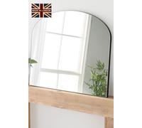 Yearn Mirrors Minimal Plain Mantle Mirror Black 91(w) x 69cm(h) Yearn Mirrors Black