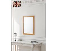 Yearn Mirrors Oak Effect Slim Framed Bevelled Mirror In Light Oak Light Oak
