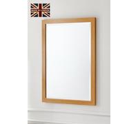 Yearn Mirrors Oak Effect Slim Framed Bevelled Mirror in Light Oak Yearn Mirrors Light Oak