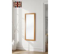 Yearn Mirrors Oak Effect Slim Framed Bevelled Mirror in Light Oak Yearn Mirrors Light Oak