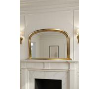 Yearn Mirrors Overmantle Arched Contemporary Mirror Gold 112(W)X77Cm(H) In Metallic Gold Metallic Gold