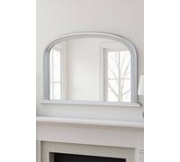 Yearn Mirrors Overmantle Arched Contemporary Mirror Silver 112(W)X77Cm(H) In Metallic Silver Metallic Silver